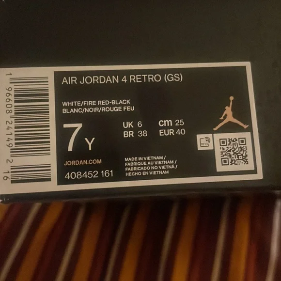 Brand New in Box Air Jordan 4 Retro Fire Red